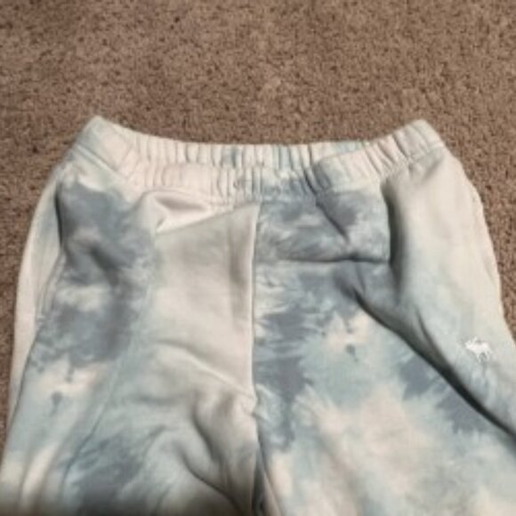 Abercrombie Kids Teal Tye Dye Wide Leg Sweatpants Size 9/10 - Picture 4 of 4